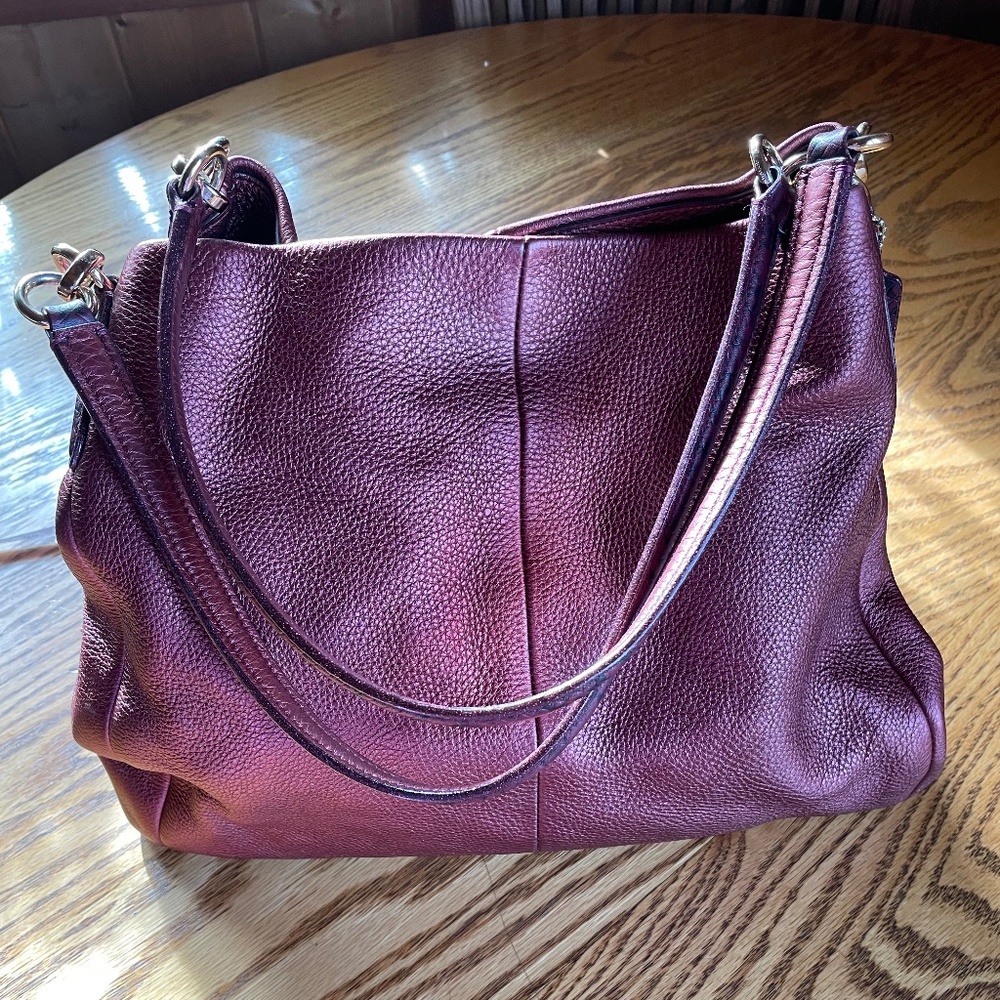 Coach Madison Phoebe Shoulder Bag - Metallic Red - EUC